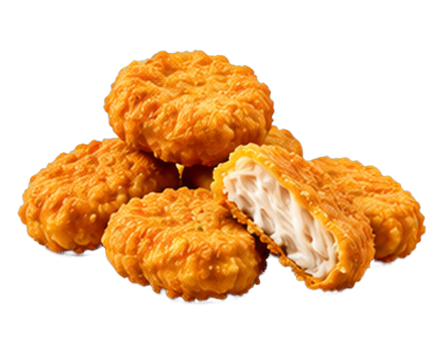 Crispy chicken nuggets with dip
